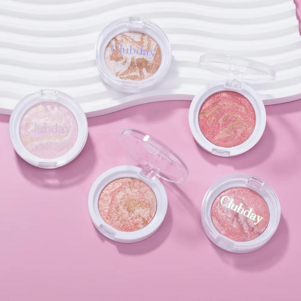 5 Colors Blush Palette Pearlescent Brightening Powder Cheek Tint Blusher Contour Shimmer Highlighter Palette Face Rouge Makeup