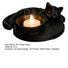 3D Printed Cat Candle Holder Tealight Candle Stand Burr-Free Cute Cat Figurine