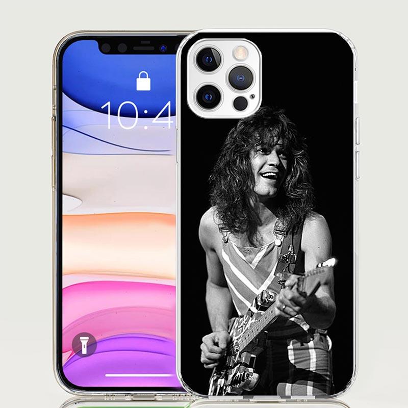 Eddie Van Halen Graphic Guitar Case Phone Cover for iphone 16 15 14 13 12 Mini 11 Pro Max 16E X XS XR 7 Plus 8 + SE 2020 Trend F