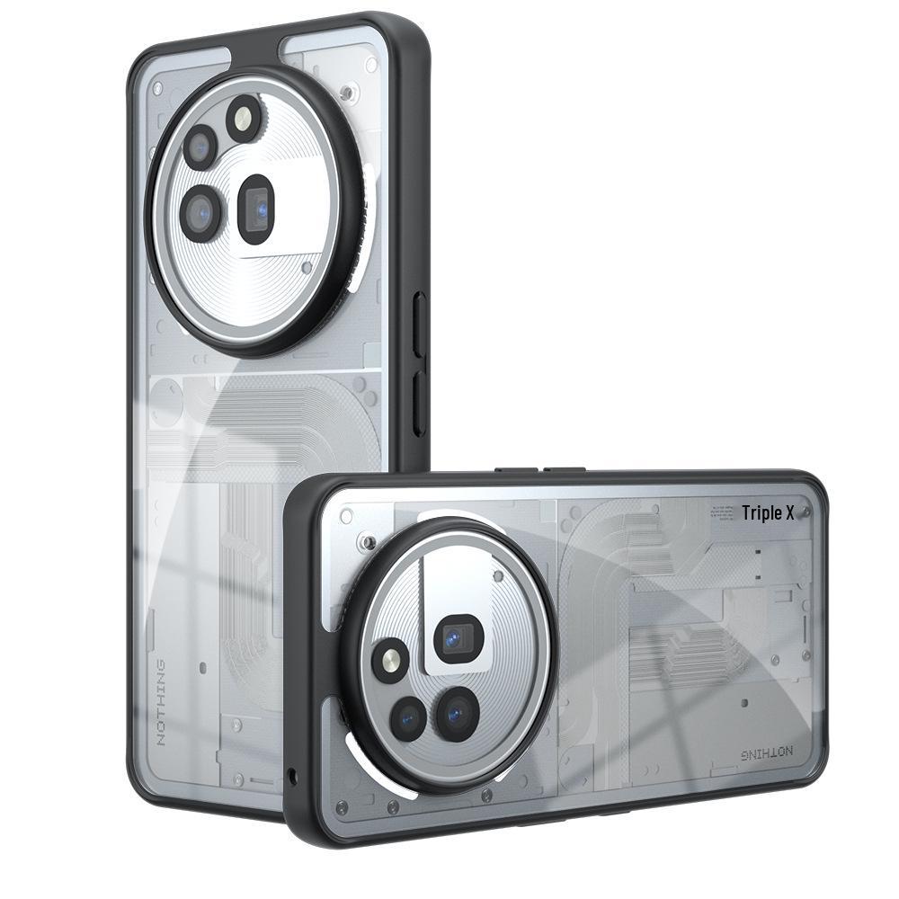 

Применимый к Nothing Phone 3A Pro чехол с покрытием soft-touch и защитой от падений для CMF Phone 2 Pro Phone 3A Pro прозрачный черный