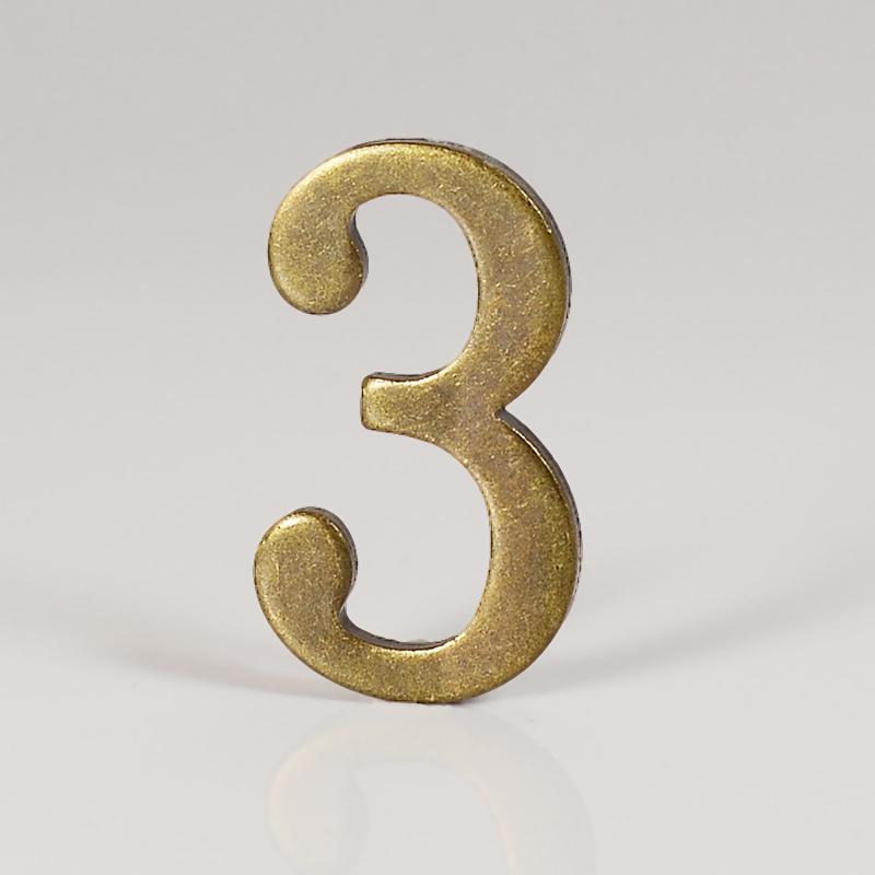 Bronze Color Door Number With Backing Adhesive House Number Apartment Door Number For Outdoor Hotel Home Mailbox Label