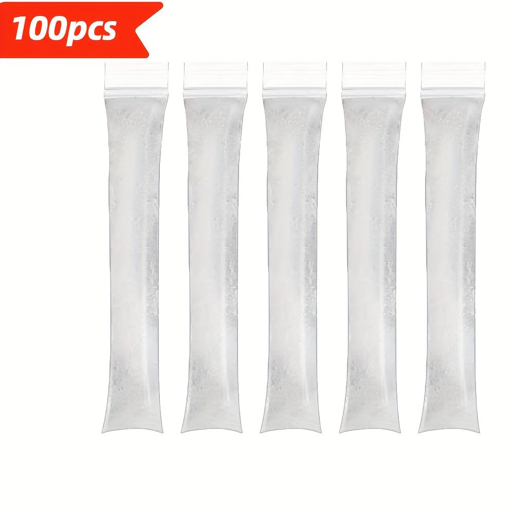 100pcs Summer Colorful Ice Cube Bags, Beverage & Cocktail Ice Cubes Bag, Self-Sealing Freezer Bags, Stackable Space-Saving for Summer Parties