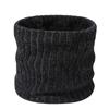 Men and Women's Autumn and Winter Solid Thicken Warm Neck Gaiter Couple's Fashion Striped Knitted Woolen Fleece Lined Neck Warmer
