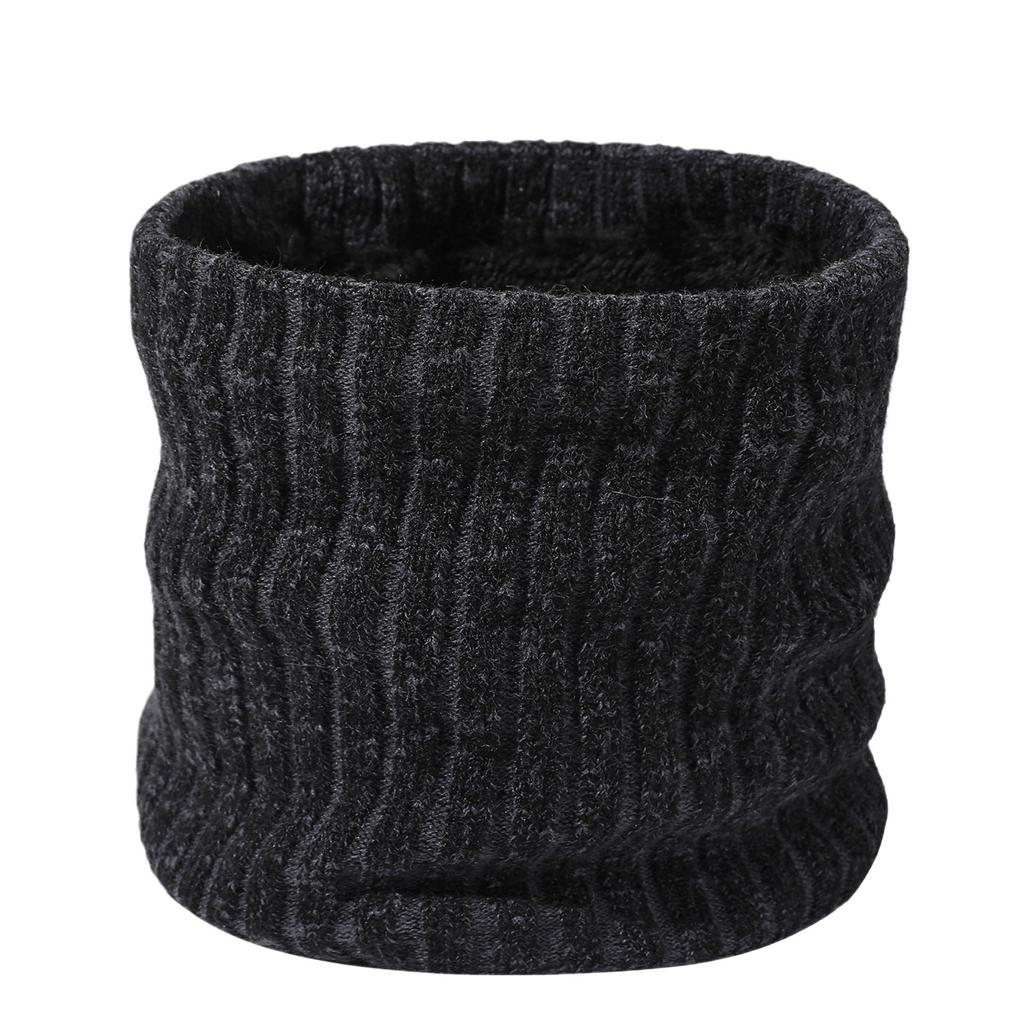 Men and Women's Autumn and Winter Solid Thicken Warm Neck Gaiter Couple's Fashion Striped Knitted Woolen Fleece Lined Neck Warmer