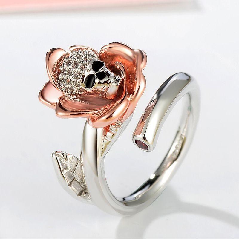 Elegant Zircon Inlaid Copper Ring Trendy Lightning And Meteor Design For Men And Women
