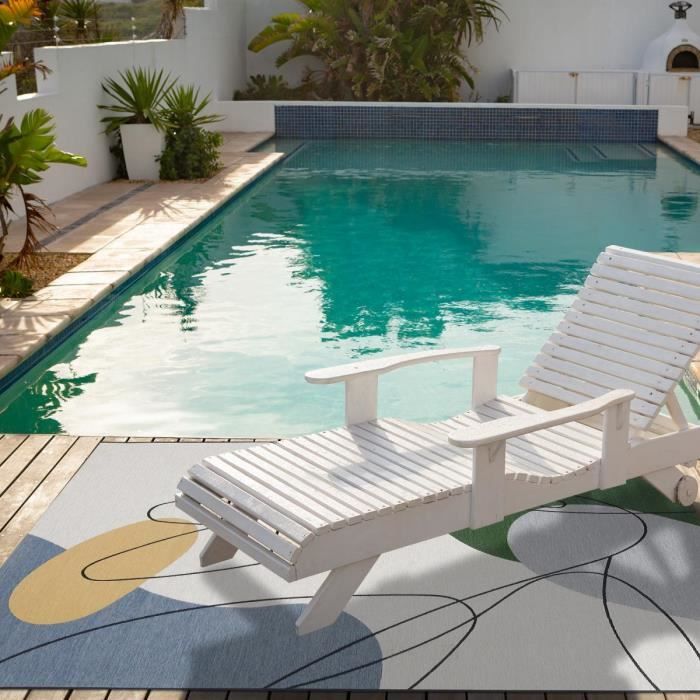 Tapis exterieur - UNAMOURDETAPIS - AZA Beige - Moderne - Jardin - 160x230 cm