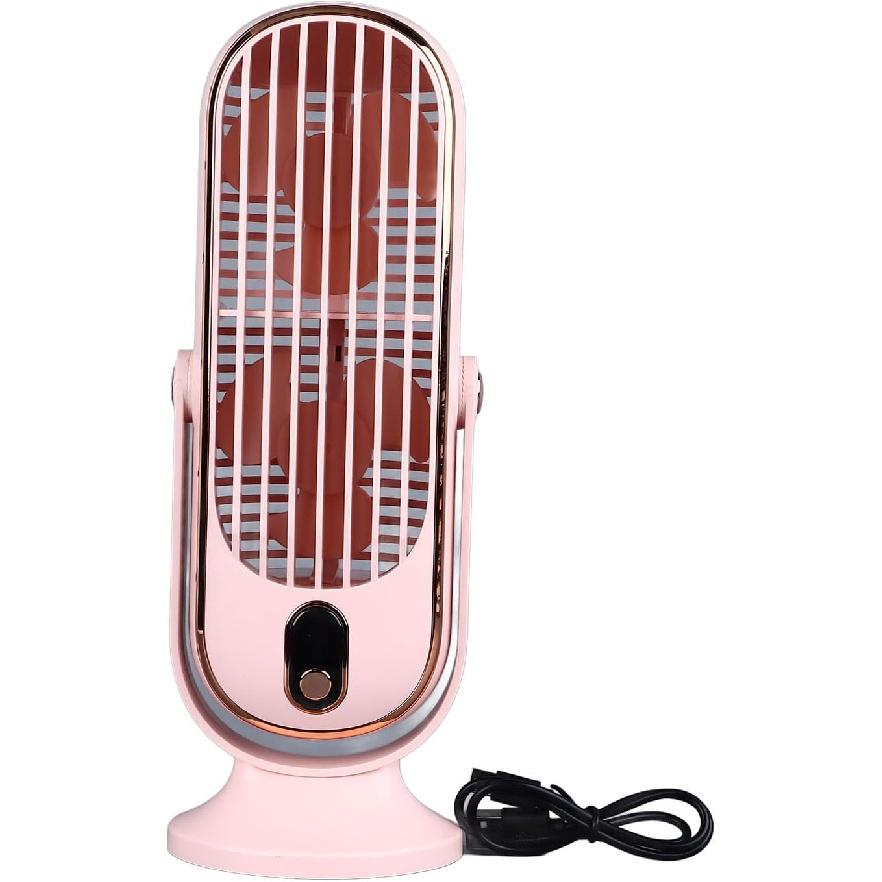 Table Tower Fan Portable USB Electric Cooling Fan with 5 Speeds Brushless Motor Standing Fans for Car Home Office ()