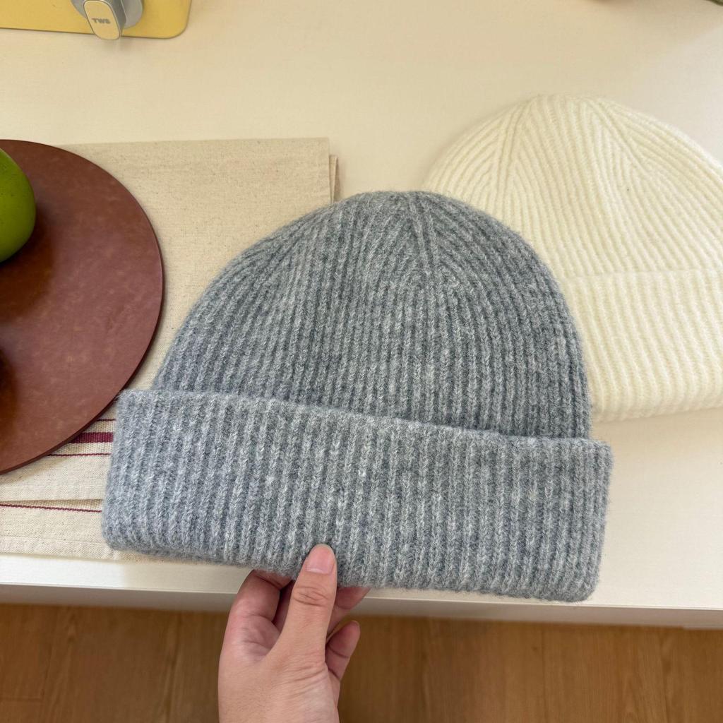 Wool Blend Beanie: Solid Color, Autumn/Winter, Stylish & Warm for Workwear and Hiking