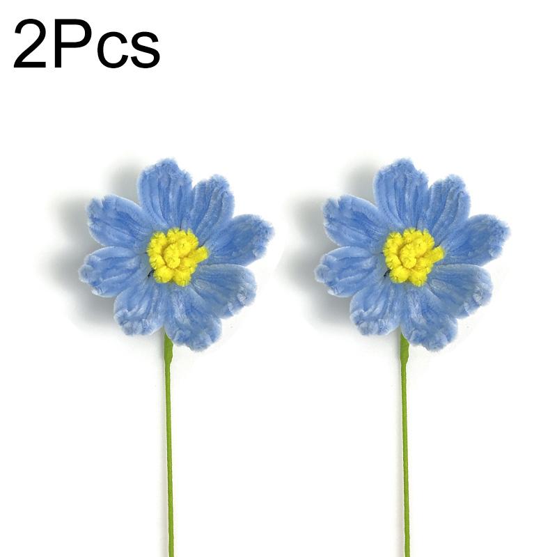 2Pcs Pipe Cleaner Friends Gift Home Decor 35CM Galsang Flower Branch Handmade Finished Flowers Woven Flower Auspicious Flower