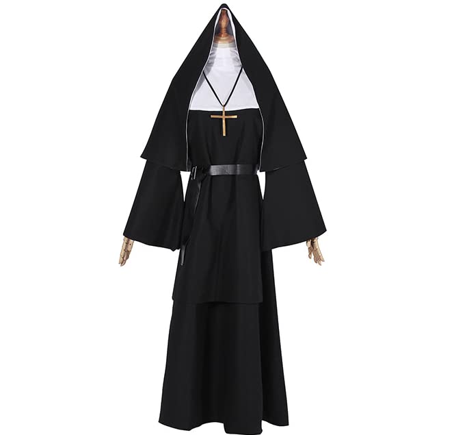 

Midoriya Sister Cosplay Costume from The Conjuring, Nun s Habit, Premium Cosplay Costume with Cross Necklace, Size S