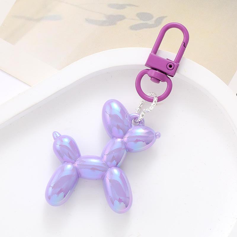 Acrylic Balloon Dog Phone Charm & Keychain - Fashionable Cartoon Puppy Pendant