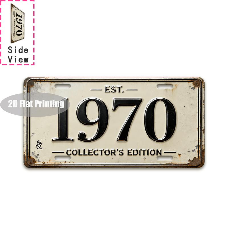 Vintage City Scenery Year Letter Slogan License Plate Metal Tin Sign Retro Wall Decor For Bar Cafe Home Garden
