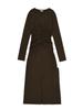 I Comma I Shirring Easy Dress (Brown)