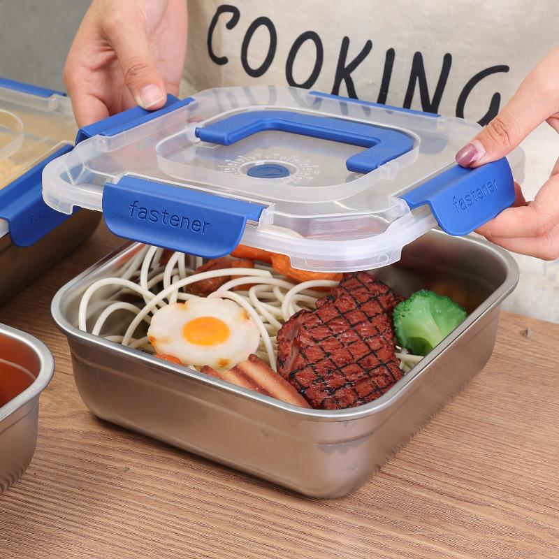 Stainless Steel Lunch Box Large Capacity Sealed Keep Freshing Food Storage Container For Camping Picnic Kitchen Organizer Box