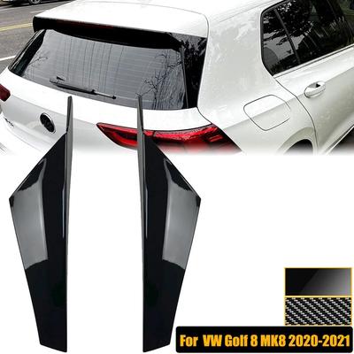 2PCS For VW GOLF 8 MK8 MK VIII - Rear Window Splitter Side Spoiler Wing Canard Cover Sticker Trim Car Accessories