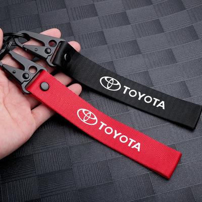 Metall Nylon Auto Schlüsselanhänger Schlüsselband Autozubehör Für Corolla Yaris TRD Auris RAV4 Land Cruiser Camry Highlander Vitz