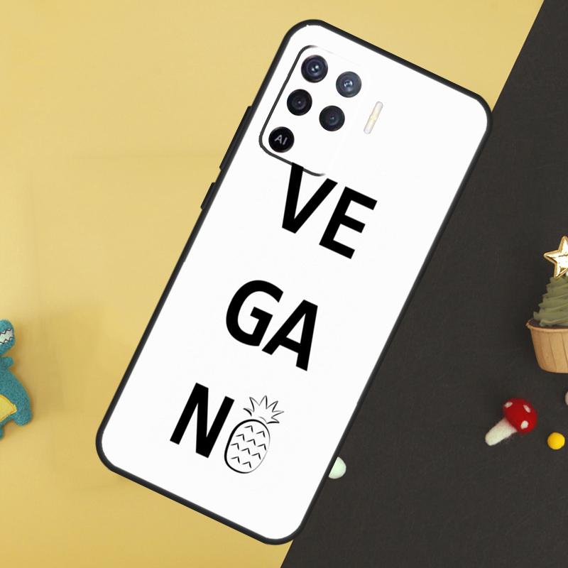 LOVE VEGGIE Vegetarian Quotes VEGAN Case For Oppo A58 A78 A98 A18 A38 A74 A94 A54 A15 A17 A57 A6 A5 Pro A16 A76 A96 A40 A60 A80