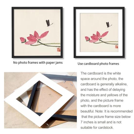 8/10-Inch Wooden Poster Frame High Glass Art Horizontal Vertical Modern Clarity Gallery Living Room