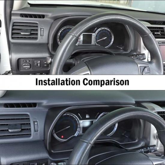 Matte Black Dashboard Meter Display Frame Cover Trim Bezels For 4Runner 2010+
