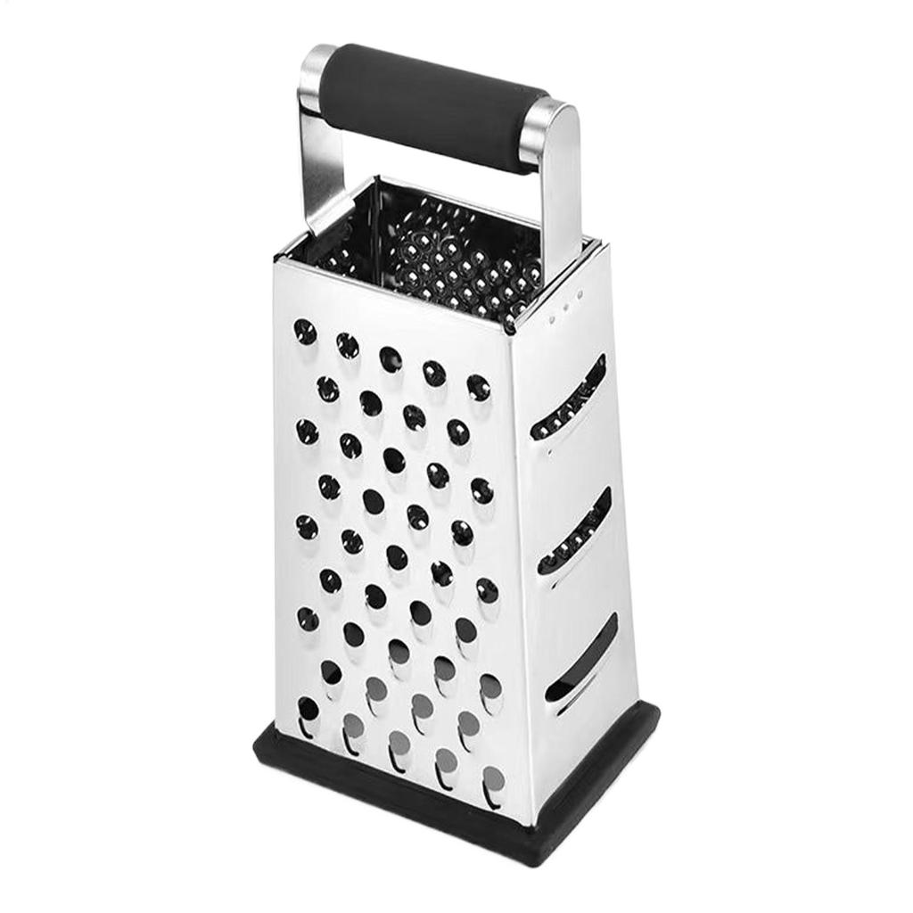 Four-sided Box Grater Stainless Steel 4 Sided Blades Household Box Grater Container Multipurpose Vegetables Cutter Kitchen Tools
