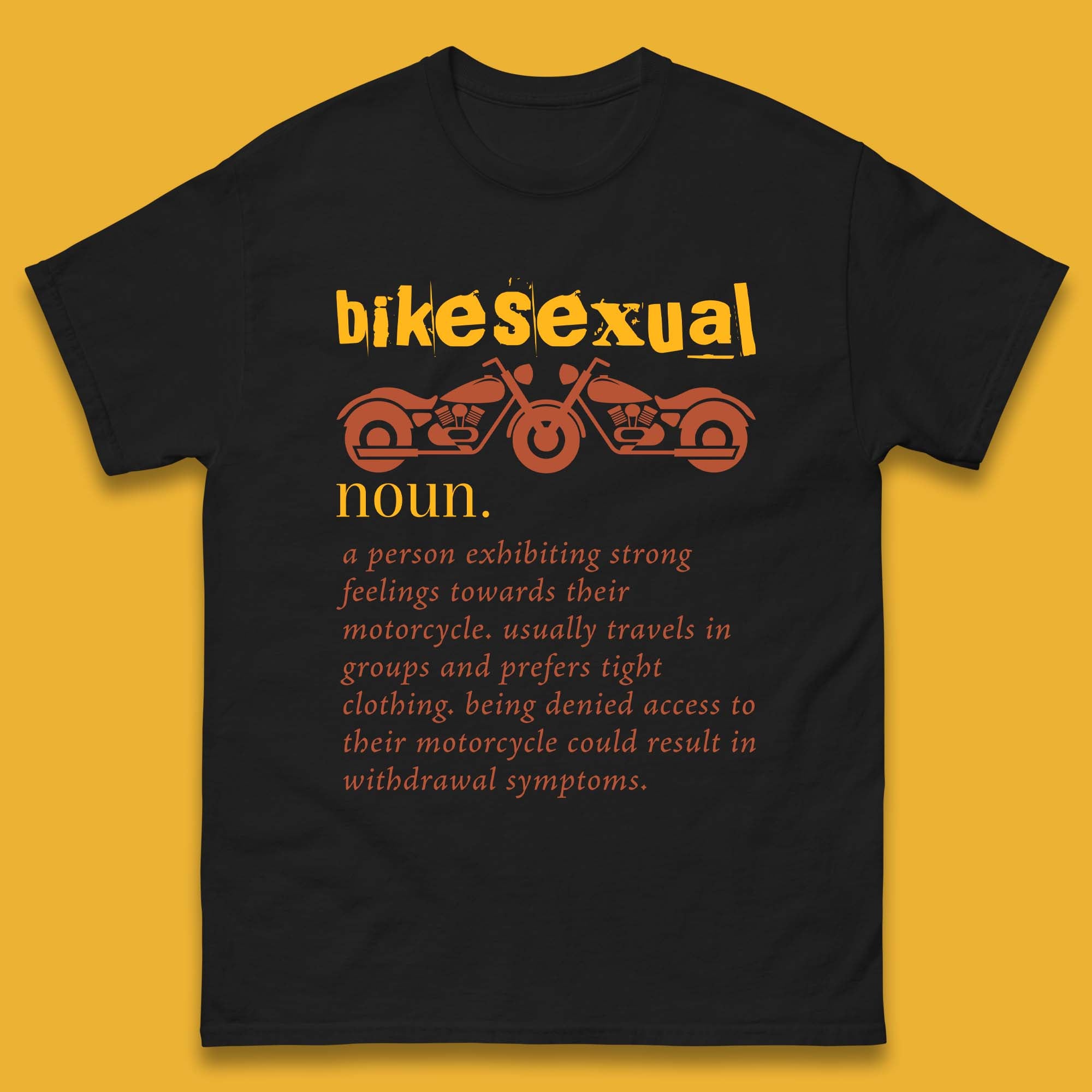 Bikesexual Definition Mens T-Shirt Womens Tops Tees M