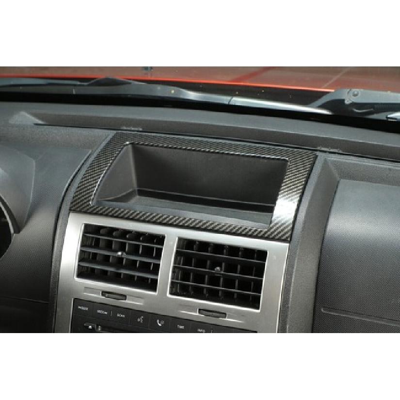 Kohlefaser Mittelkonsolen-Aufbewahrungsbox Abdeckung Blenden Zierrahmen Für Dodge Nitro 07-12