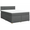 VidaXL Slatted Bed Base with Mattress Dark Grey 140x200cm Fabric 3286704