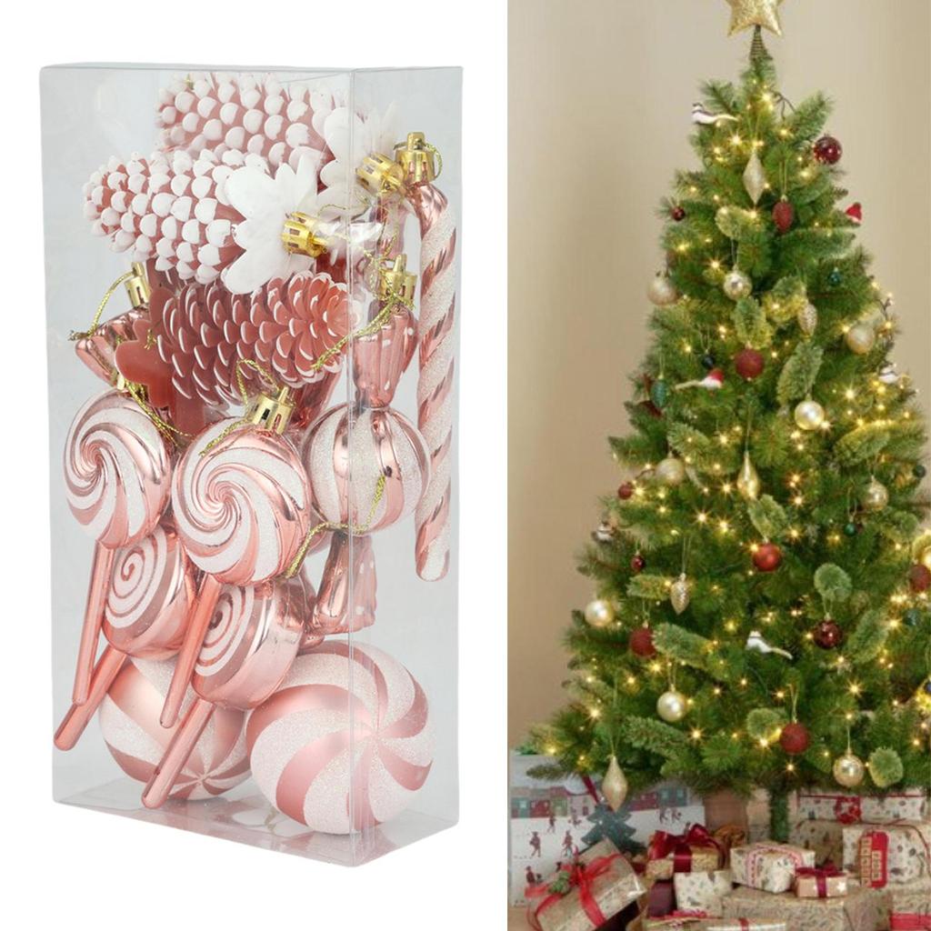 15 Pieces Christmas Hanging Ornaments Lollipop DIY Gifts Decoration Balls for
