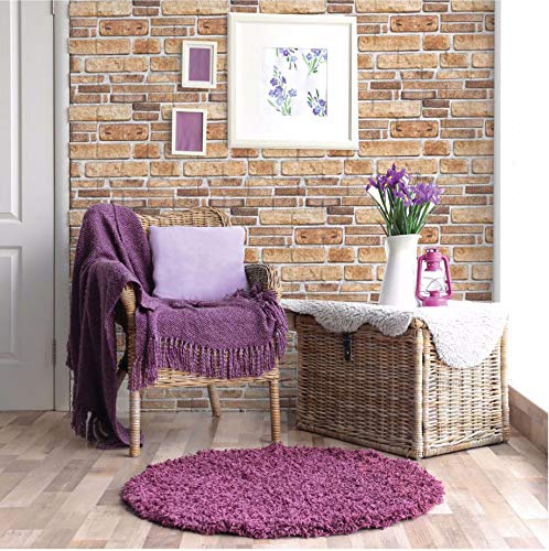 3D Brick Tile Wallpaper Stickers, Removable, 30cm X 30cm, Set of 10, Waterproof, Heat Resistant, for Bathroom, Kitchen, Toilet, Textured Wallpaper Sti