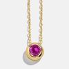 Women's Classic Zodiac Birthstone Pendant Necklace, Twelve Zircon Stones, Copper Round Design