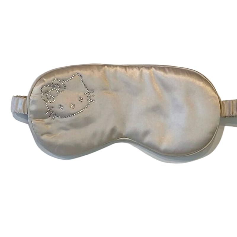 2025 Cartoon Niedlich Hello Kitty Seiden-Augenmaske Ins Kawaii Hello Kitty Verdunkelungs-Augenmaske Heimleben-Produkte