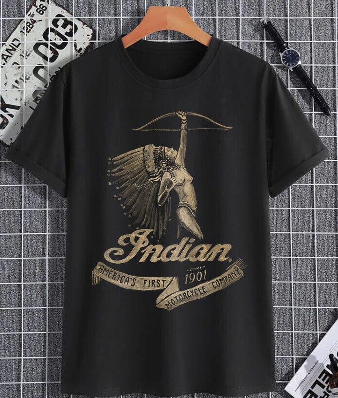 Рубашка байкера для мужчин - первая компания в Америке Indian Motorcycle футболка Унисекс футболка XL