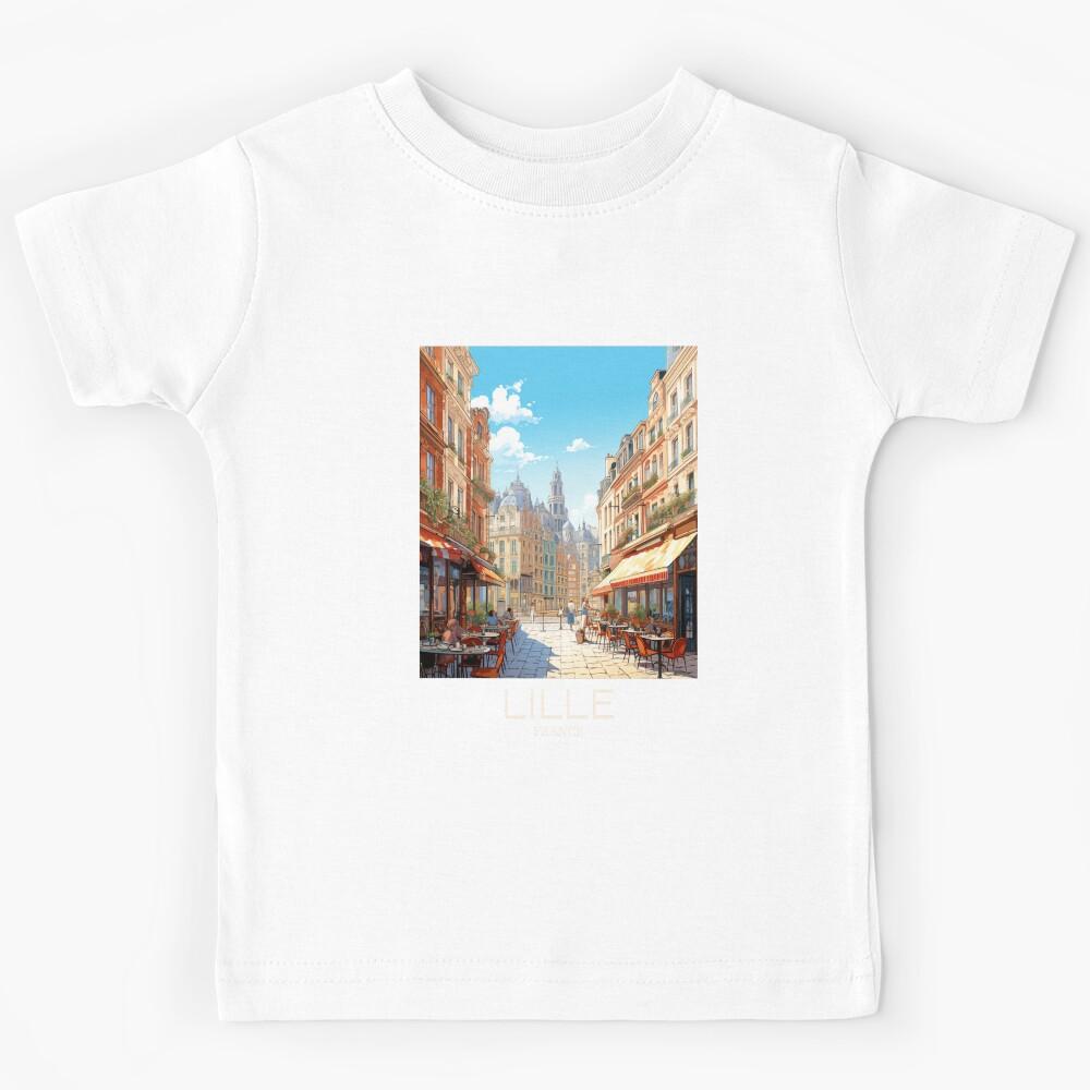 A Pop Art Travel Print of Lille - France Kids T-Shirt 110