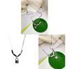 Steel Industrial Geometric Pendant Necklace For Men Women Minimalist Lock Design