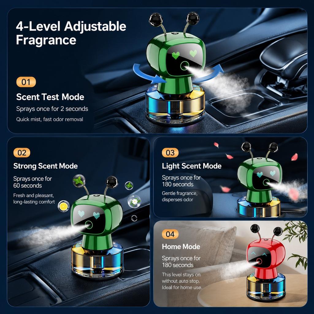 New Intelligent Car Air Freshener Perfume Fragrance Spray Odor-eliminating Ornament Fragrance Diffuser Car Accessories