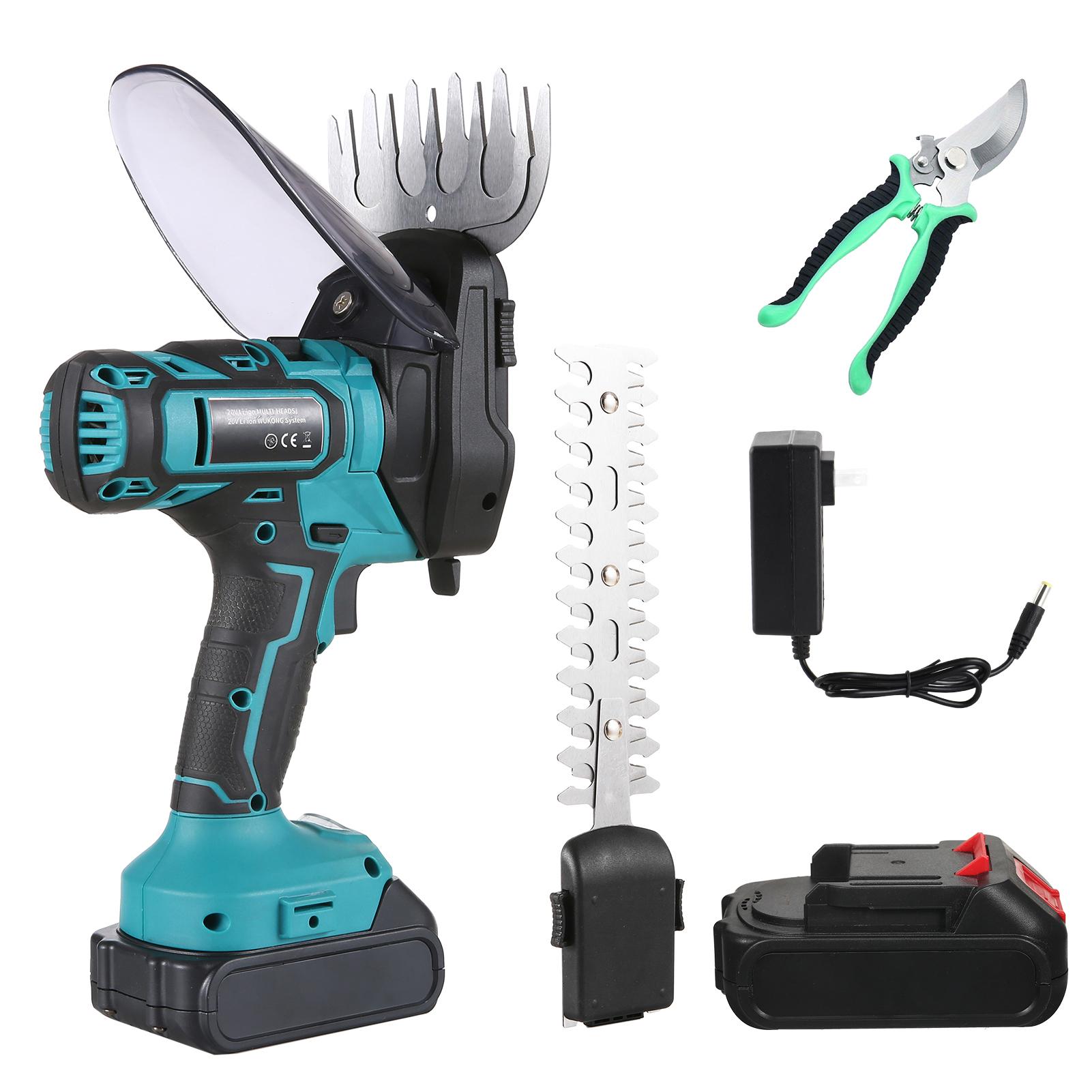 

20V Cordless Grass Shears Handheld Grass Trimmer 2 in 1 Electric Grass Clippers & Power Hedge Trimmers Cordless for Gardening
