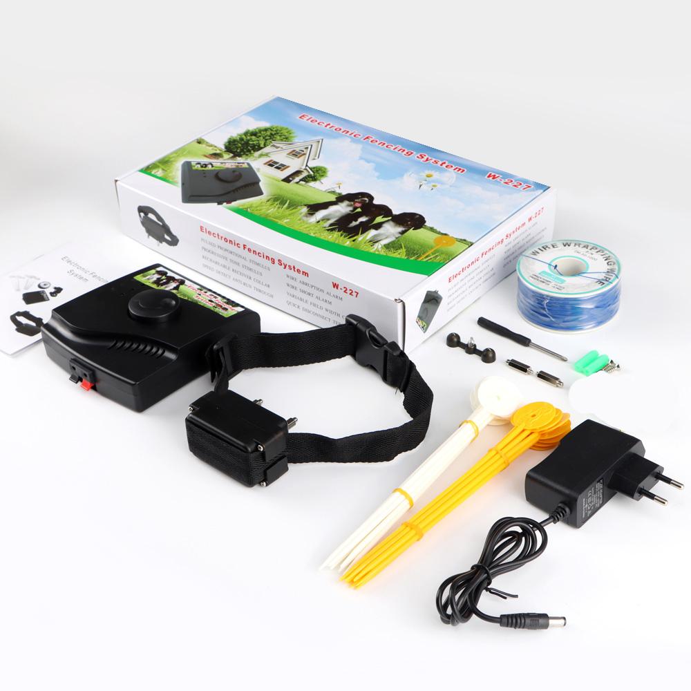 W-227 Pet Dog Electronic Fence Rechargeable Dog Training Collar Receivers Pet Containment System for Dog Supplies