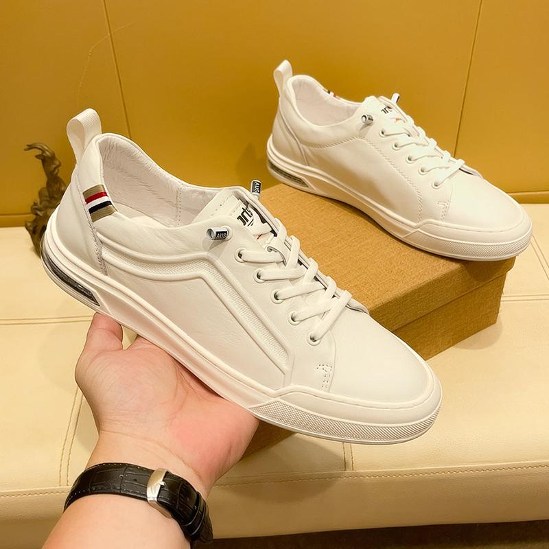 Fashion Genuine Leather Mens Casual Shoes New Trend Original Vulcanize Shoes Luxury Brand Male Sneakers Comfortable Skateboard Footwear