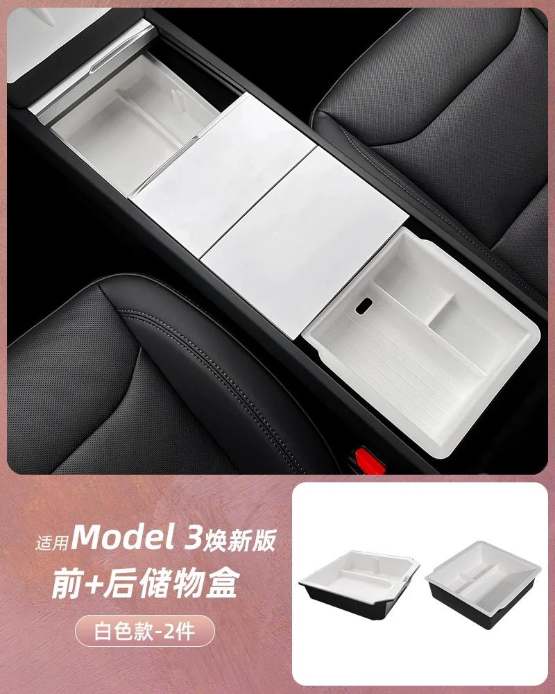 Storage Box for Tesla Model Y Juniper 2025 Accessories Center Console Armrest Storage Box Stowing Tidying New Model 3 Highland