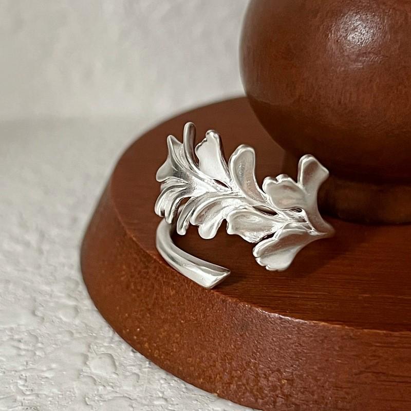 Korean 925 Sterling Silver Geometric Ring: Non-Fading, Versatile, Adjustable, Bright Finish for Women.