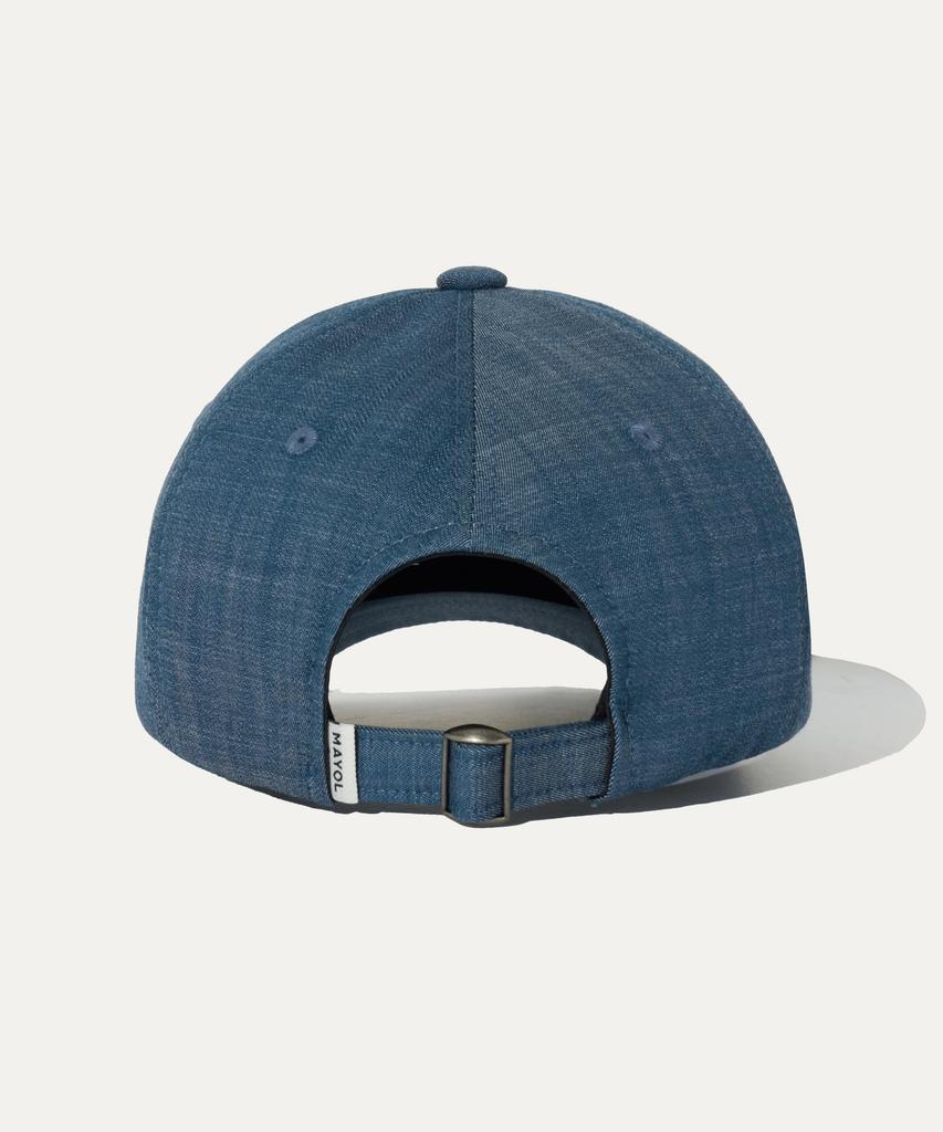 MAYOL My Logo Line Color Block Point Ball Cap_Denim