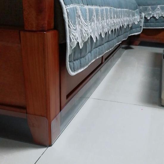5Pcs Acrylic Sofa Bumpers with Strong Adhesive Tape Transparent Under-Bed Bumpers Prevent Things from Getting Under The Furniture for Hard Surface