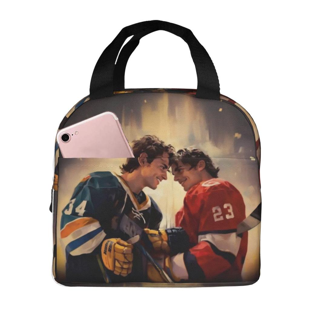 Heated Rivalry Humorous Insulated Lunch Bag Hollander and Ilya Rozanov Storage Food Box Portable Cooler Thermal Lunch Boxes