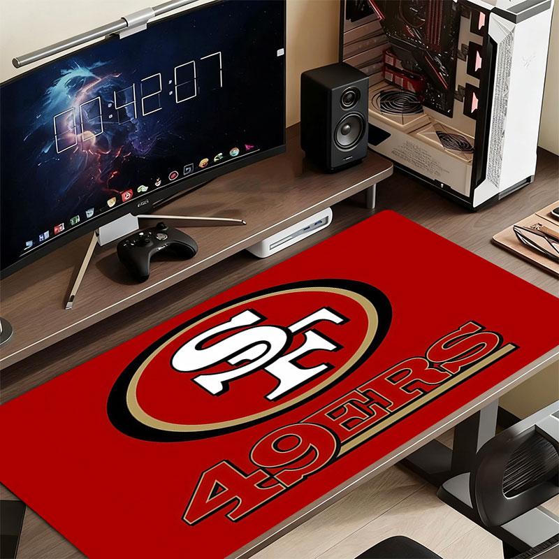 San Francisco 49ers Mouse Pad, Large Gaming Desk Mat, Non-slip XXL Mousepad for Laptop & Tablet, Mini PC Playmat with Stitched Edges