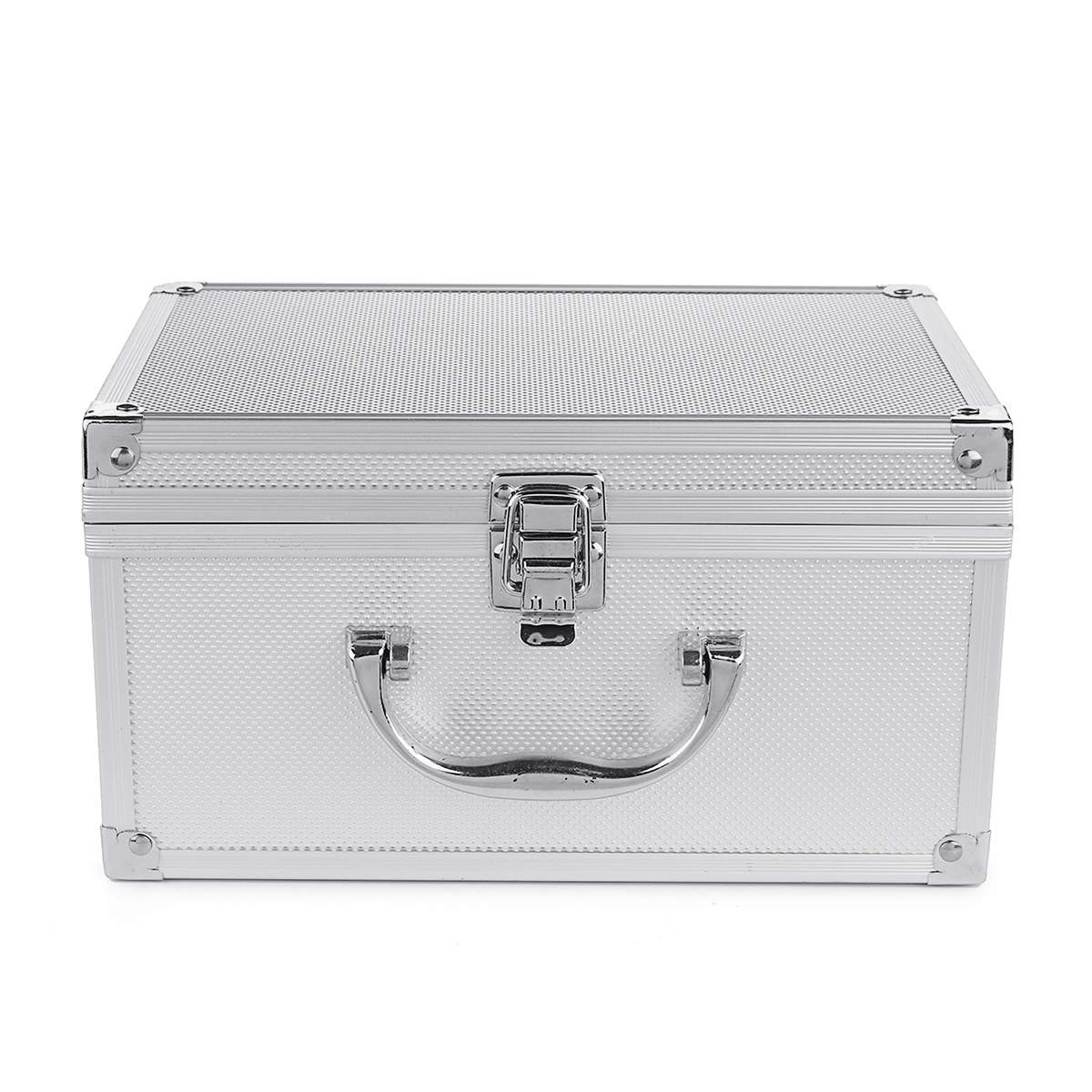 

Portable Aluminum Tool Box Large Safety Equipment Toolbox Instrument Box Storage Case Suitcase Impact Resistant Case With Sponge серебряный