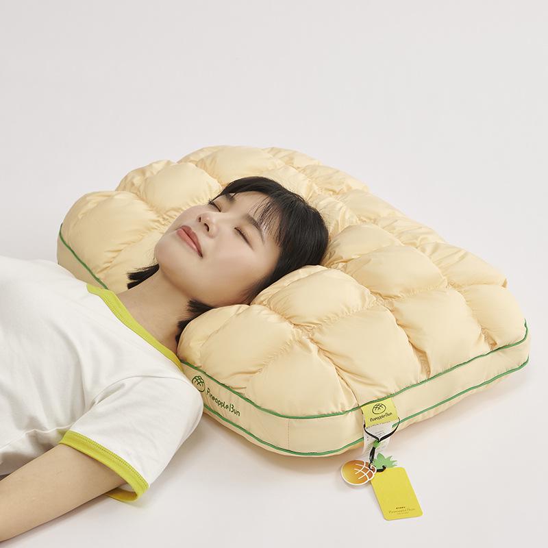 Pineapple Bread Pillow: Supportive Cervical Neck Pillow for Dormitory or Home Use