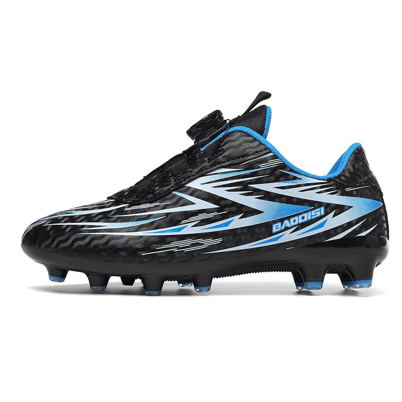 28-39 School Children's Football Shoes with Rotating Buckle and Spikes Soccer Shoes for Boys