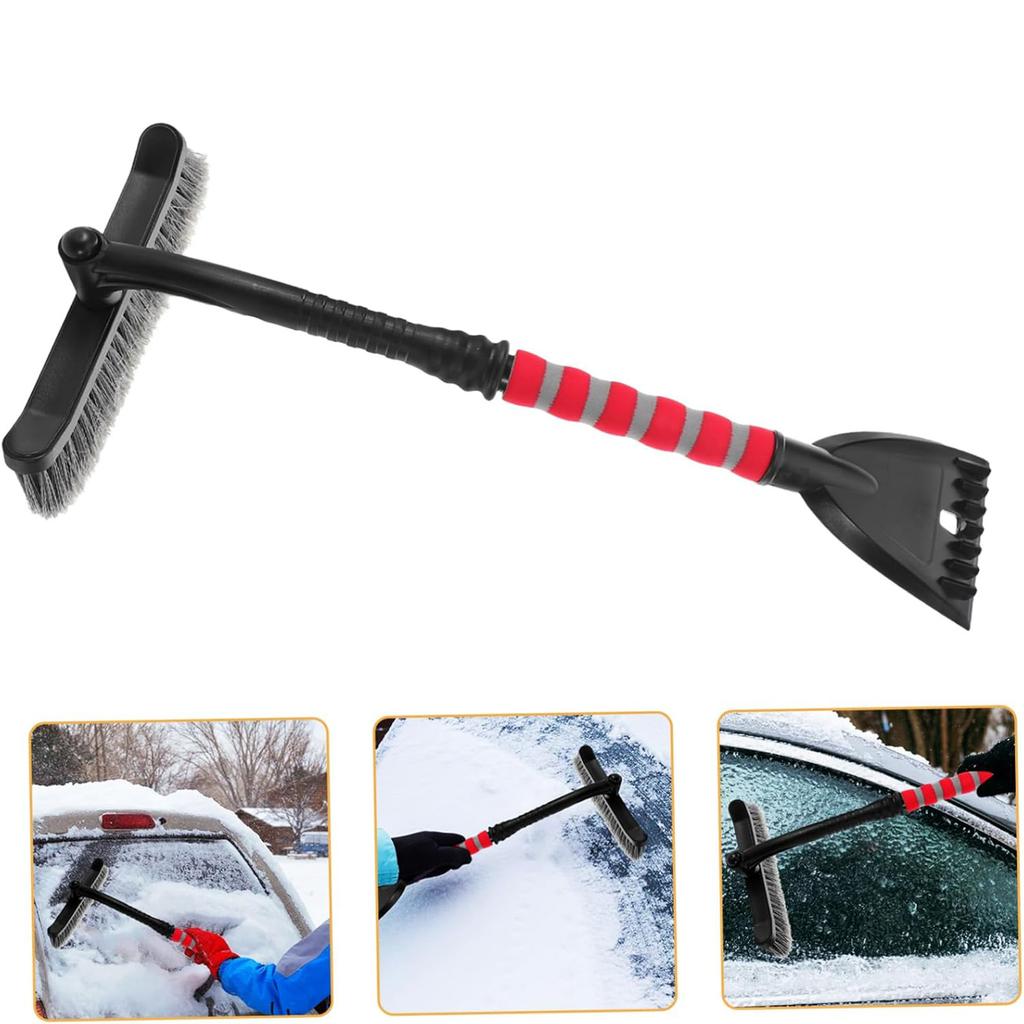 Portable Snow Scraper Ergonomic Grip Efficient Ice And Frost Removal Tool For Trucks Suvs Snow Brush For Windshield And Window Cleaning