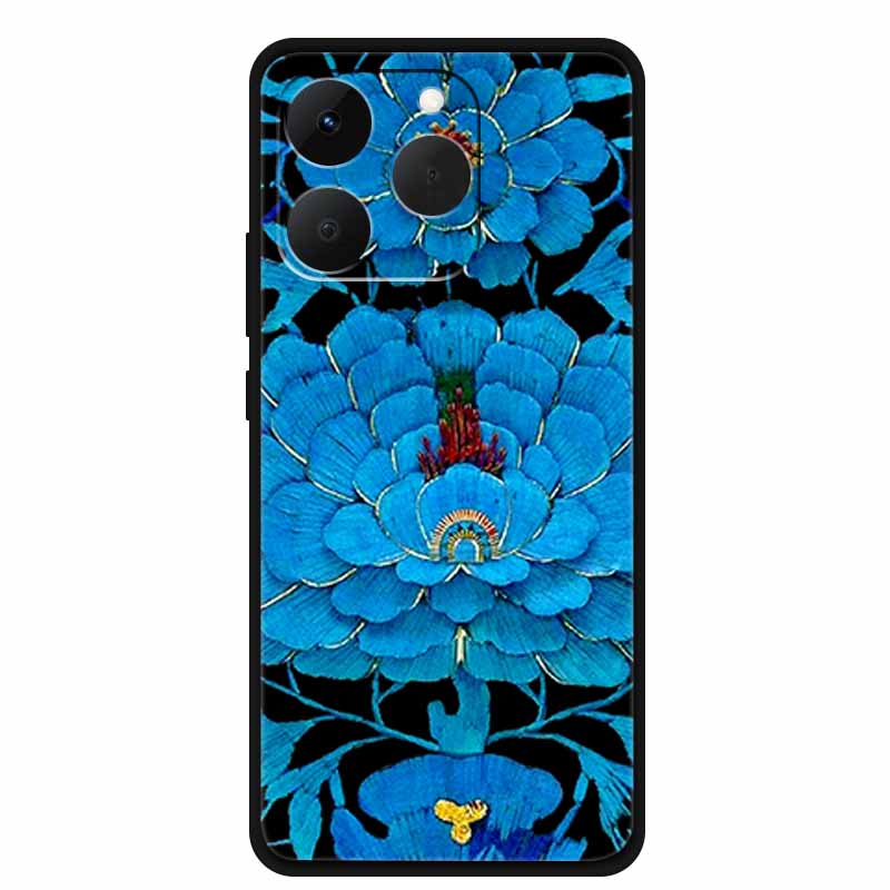 Case For OPPO Realme 15T Embossed Blossoms Funda 3D Relief Flowers Coque Silicone Soft Phone Cover For Realme 15 T 5G Bumper