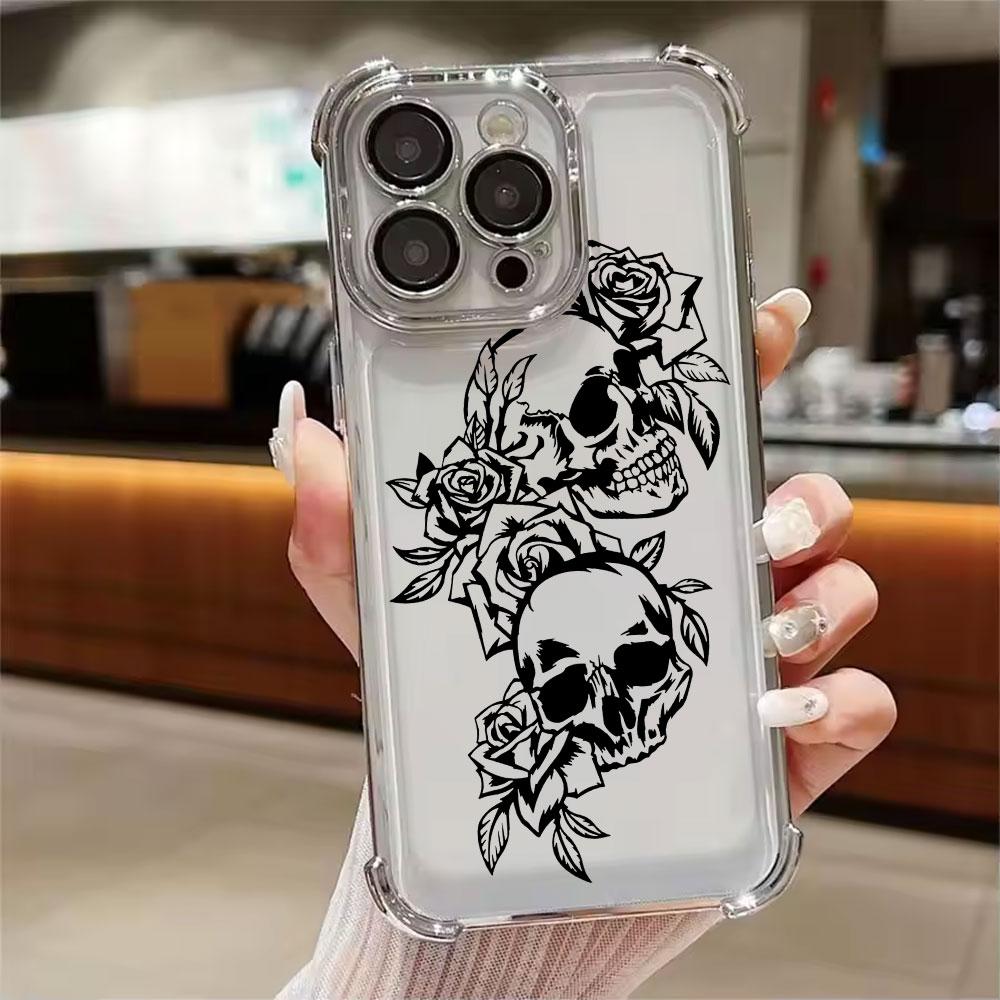 Skull Skeleton Bone Art Phone Case For Xiaomi 15T 14T 13 Pro 15 F8 Ultra Poco X7 F7 Pro 5G X3 X5 X6 F5 M7 Shockproof Clear Cover